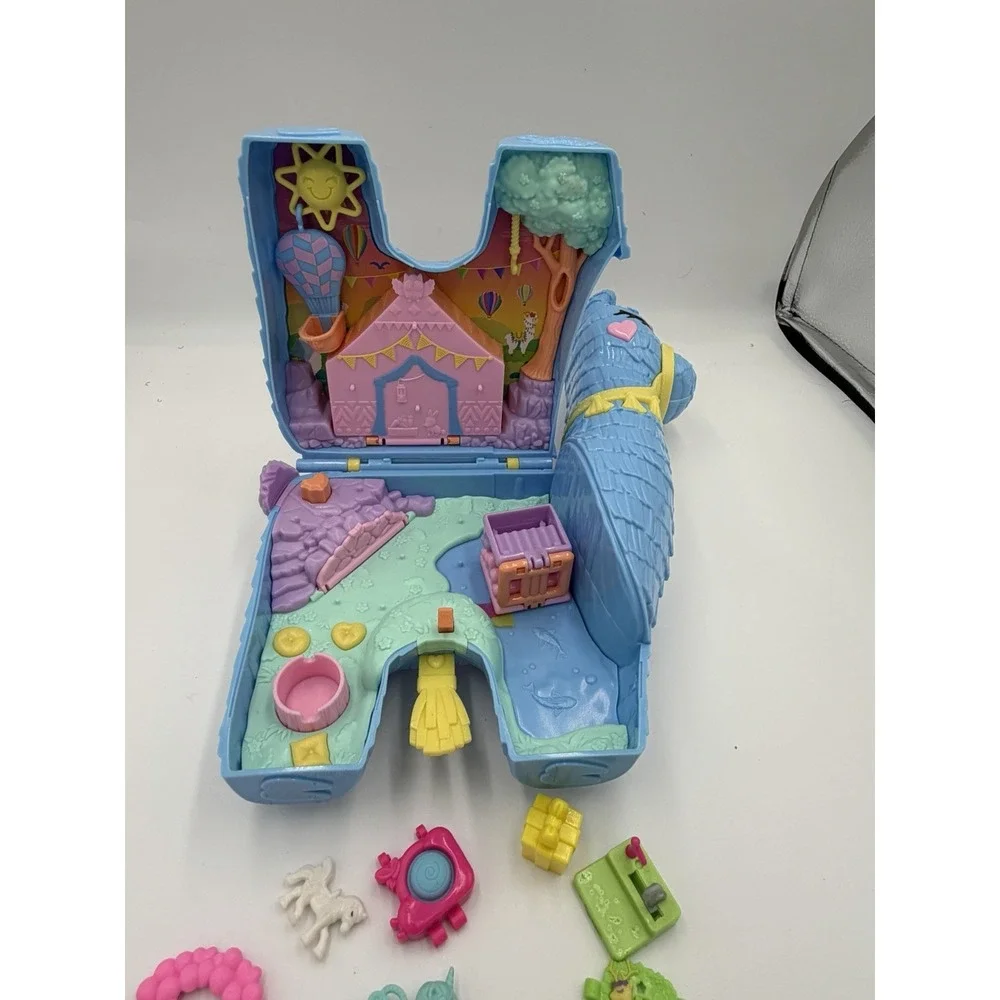 Polly Pocket Llama Party Piñata Playset HHX74 2 Dolls Accessories Mattel